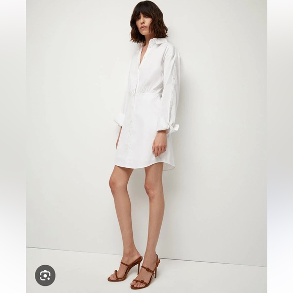 Veronica beard Rae White Shirt Dress - Picture 1 of 6